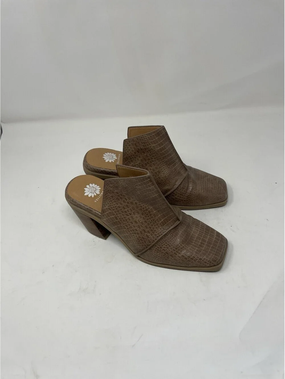 Yellowbox Marissa Heeled Mule Shoe for women in Taupe